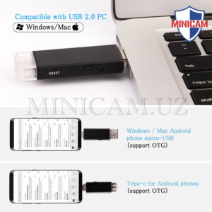Мини диктофон USB-флешка + Type C (Модель B)